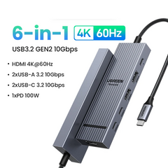 12-in-1 USB-C Docking Hub – Dual HDMI 4K@120Hz, DisplayPort, USB 3.2 10Gbps, RJ45, SD/TF, PD 100W