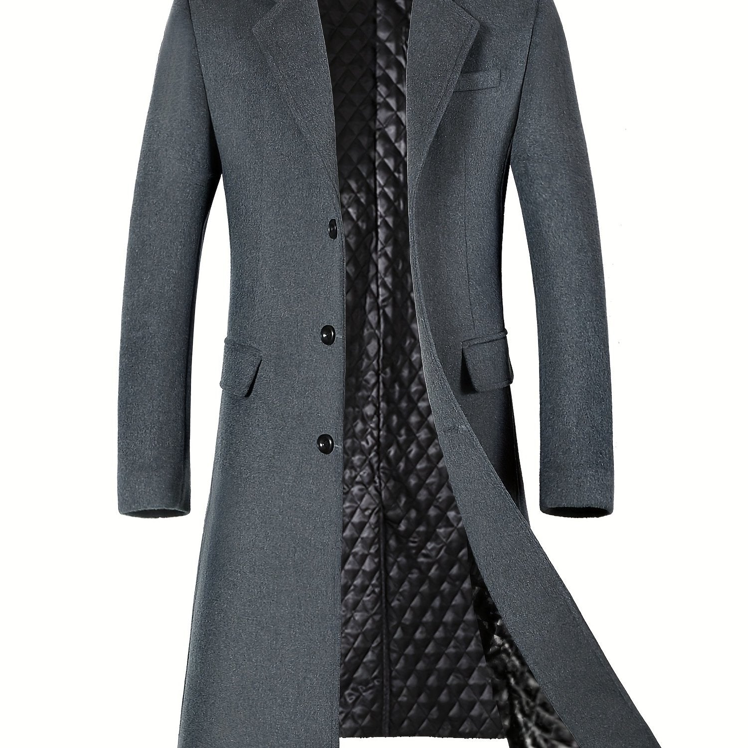 Stylish Wool Blend Men’s Retro Long Coat by Snagg A Coat