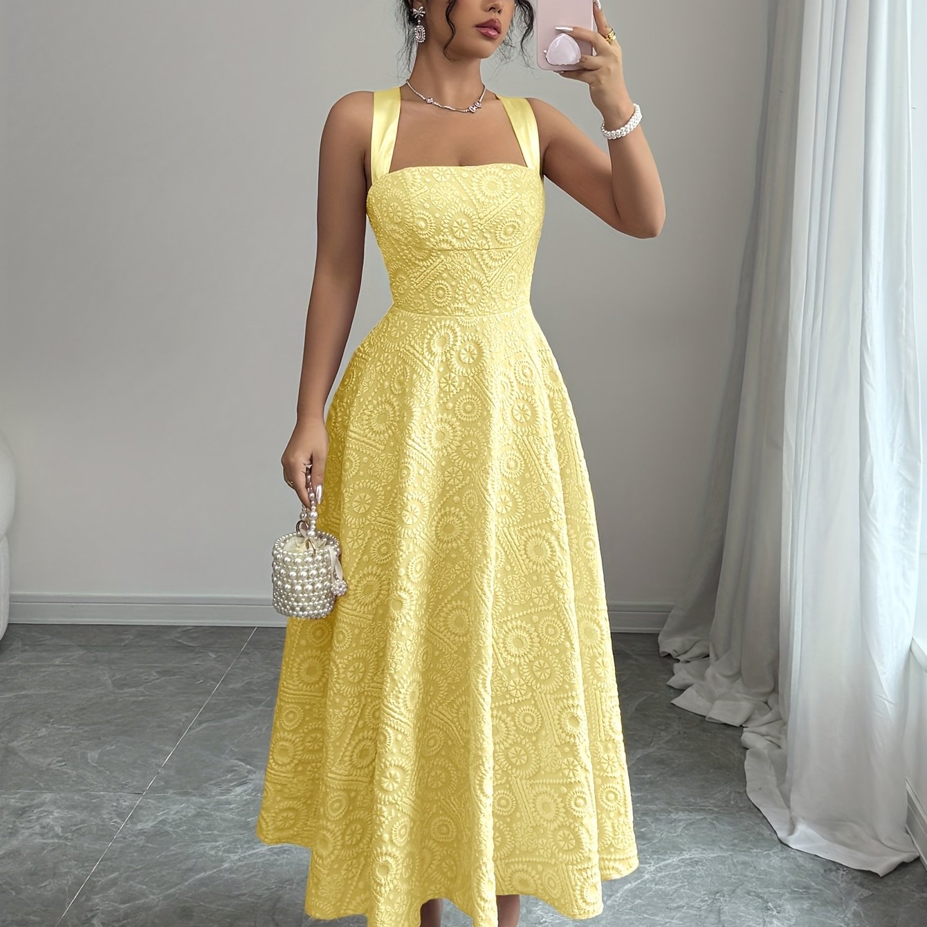 Elegant Sleeveless Maxi Dress with Tie-Back by Snagg A Dress