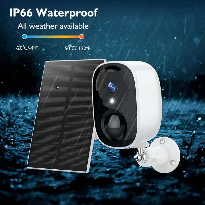3 Pack 2K Solar Powered Security Cameras by Snagg An Outdoor Camera