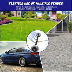 2 in 1 4000PSI Pressure Washer Spray Broom – Car Chassis & Undercarriage Cleaner Attachment - Black - Power Tools Gadget