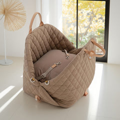 Quilted Pet Travel Bag with Removable Bed by Snagg A Pet Carrier