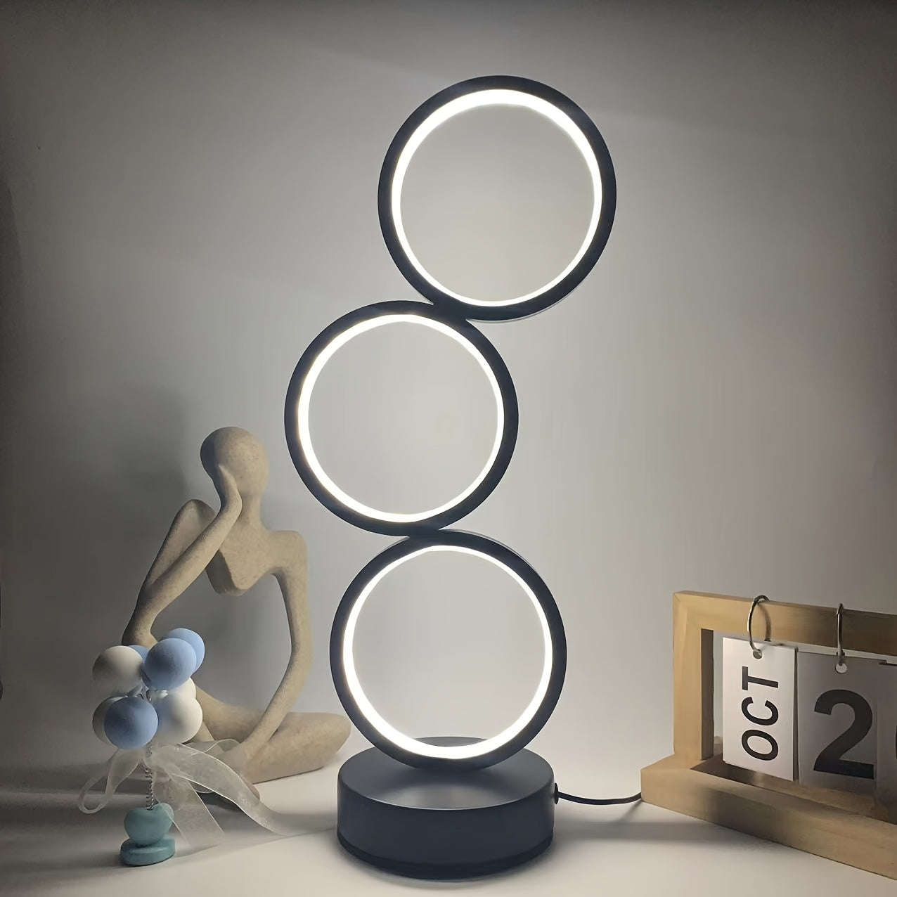 Modern 3 Ring USB Powered LED Table Lamp by Snagg A Table Lamp