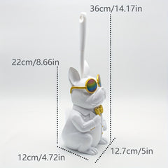 Resin Dog Sculpture Toilet Brush Holder by Snagg A Toilet Brush