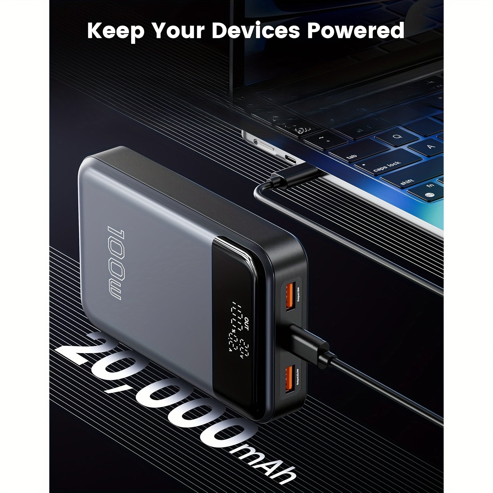 20000mAh Portable Charger Powerbank , by Snagg A Power Bank