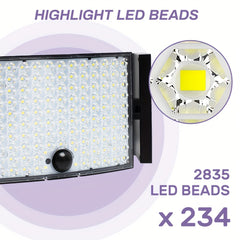 2 Pack 234 LED Outdoor Motion Sensor Solar Wall Lights by Snagg An Outdoor Light