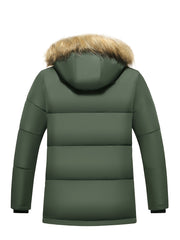 Men’s Heavy-Duty Winter Jacket with Detachable Hood by Snagg A Jacket
