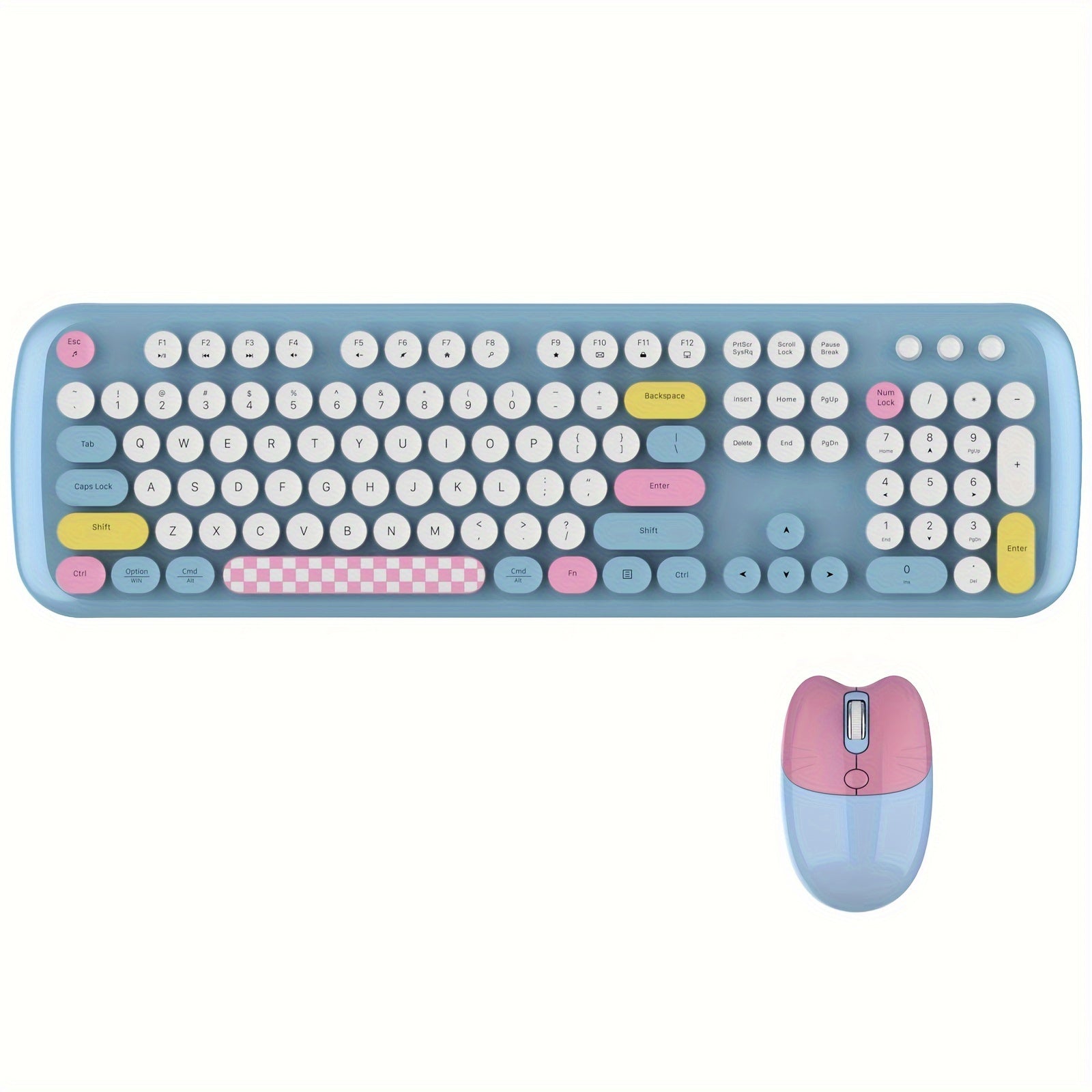 Retro Wireless Keyboard & Mouse Set for Office & Home Use by Snagg A Keyboard