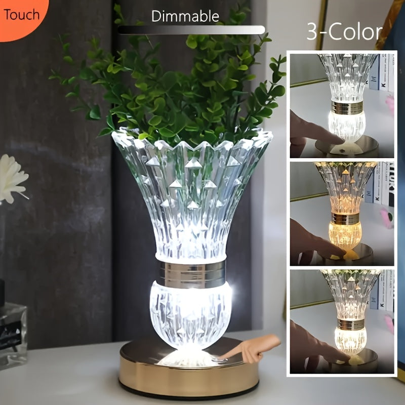 2pcs Luxury Crystal LED Table Lamps by Snagg A Table Lamp