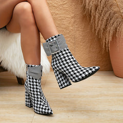 Women’s Ankle Boots with Pointed Toe & Buckle Detail by Snagg A Shoes