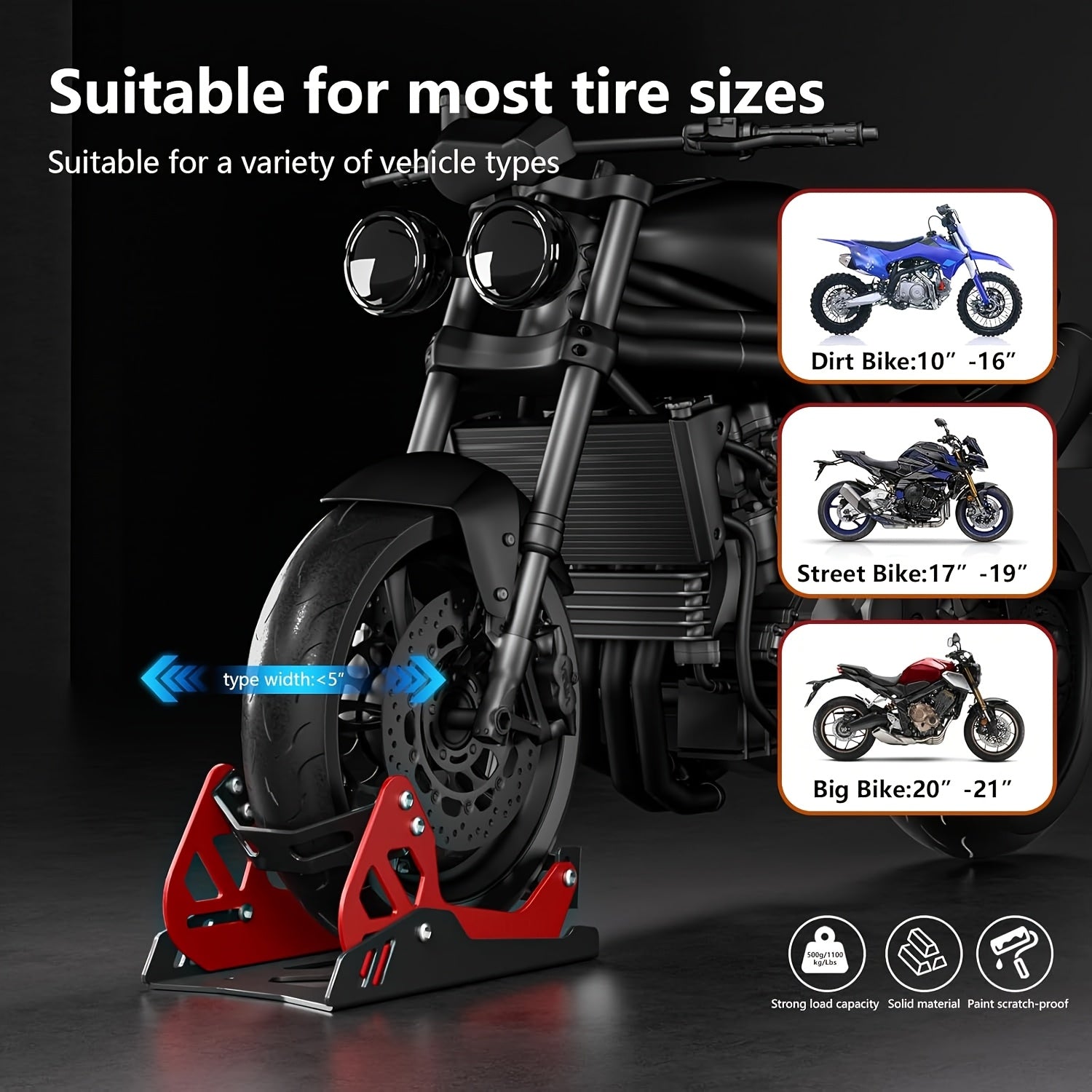 Heavy Duty Motorcycle Wheel Chock by Snagg A Wheel Chock