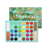 34 Color Tropical Artistry Palette – All in One Vibrant Eye Shadow, Blush, Bronze & Highlighter Collection