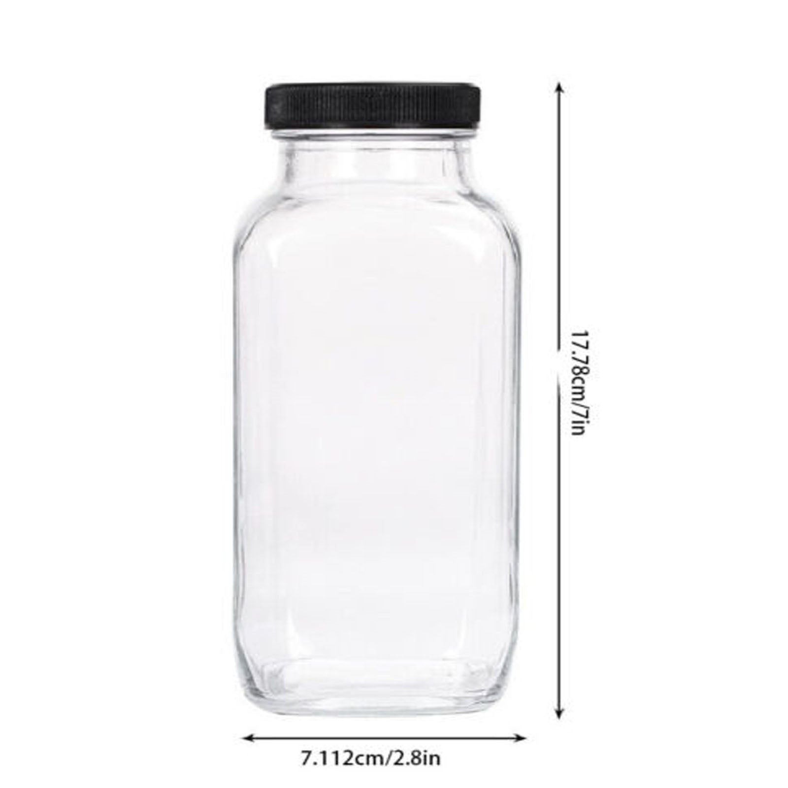 Glass Travel Juice Bottles 12 Pack 500ml Leak Proof BPA Free Lids by Snagg A Bottle