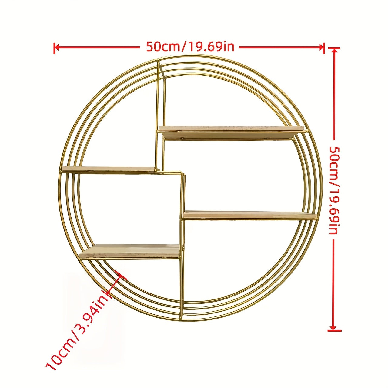 4 Tier Round Metal Wall Shelf by Snagg A Wall Planter