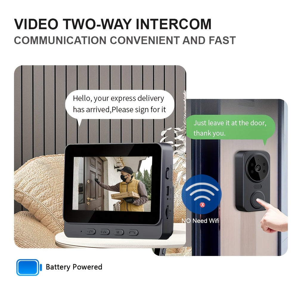 Smart Video Doorbell – 1080P HD Camera with 4.3″ Screen by Snagg A Doorbell Camera