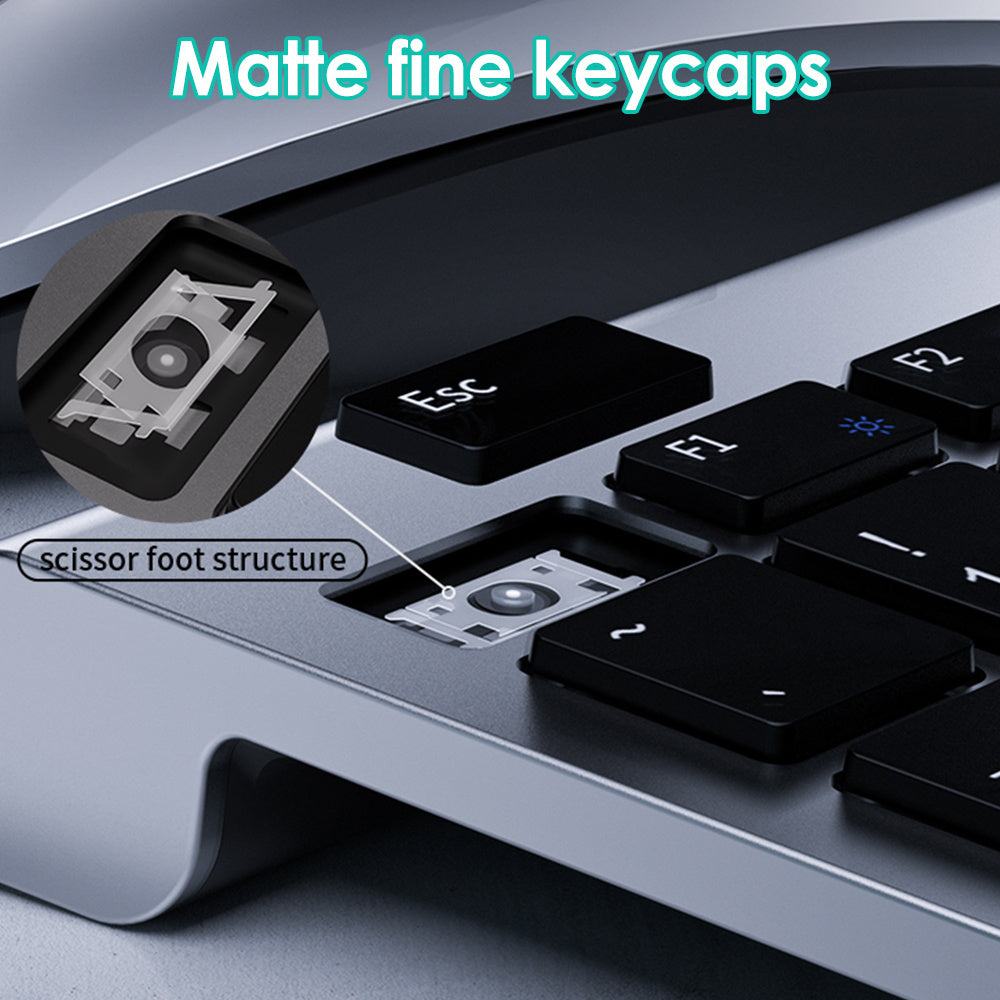 Ultra Thin Wireless Keyboard & Mouse Set Design with Multi Device Bluetooth Connectivity by Snagg A Keyboard