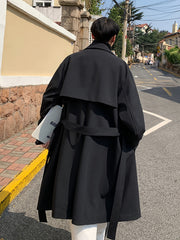 Men’s Solid Overcoat with Lapel & Pockets by Snagg A Coat