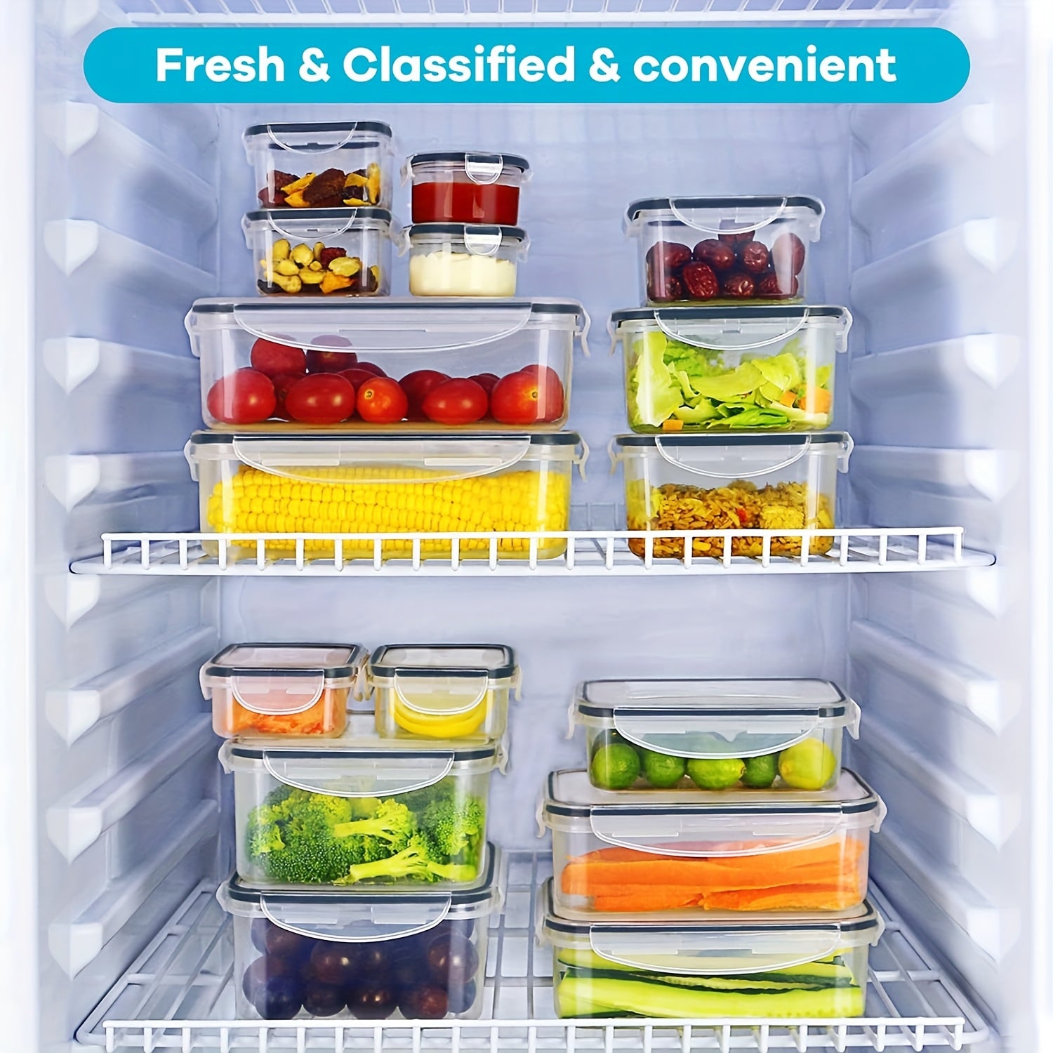 48pcs Airtight Food Storage Containers Set by Snagg A Container