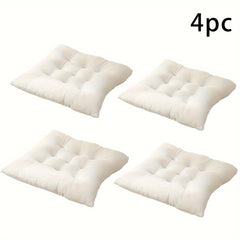Classic Washable Polyester Chair Pads with Ties – 4 Pack by Snagg A Cushion