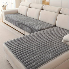 2pcs Elegant Quilted Flannel Sofa Cover Set by Snagg A Sofa Cover