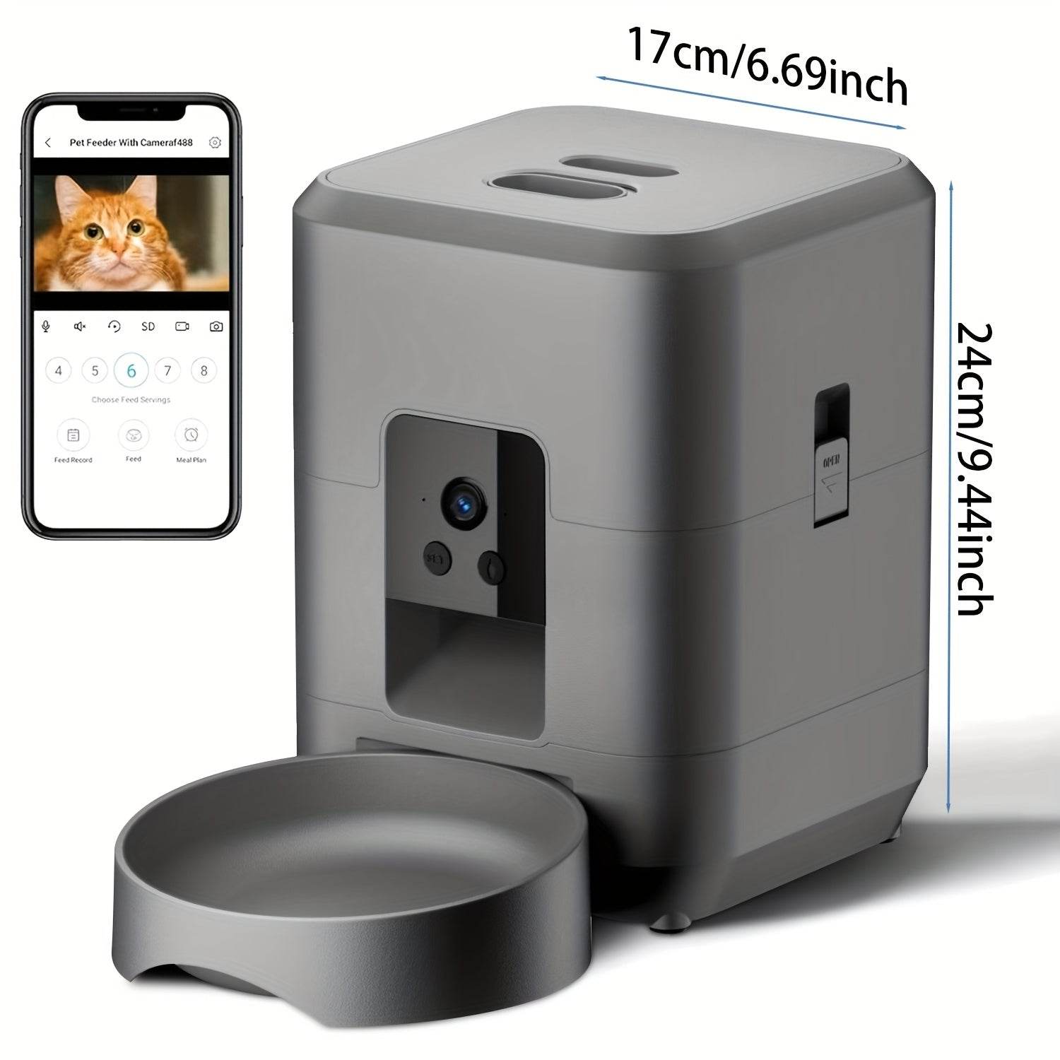 2L Smart Automatic Pet Feeder with Camera & App Control - SnaggIt