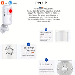 4 Pack Smart WiFi PIR Motion Sensors – Human Body Infrared Detectors with App Alerts by Snagg A Sensor Alarm