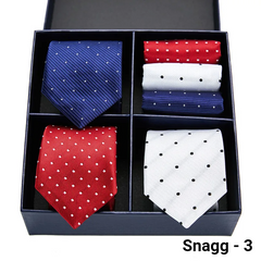 Luxury Men’s Silk Tie Set 3 Style Box