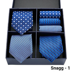 Luxury Men’s Silk Tie Set 3 Style Box