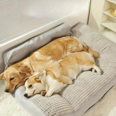 Orthopedic Grey Stripe Dog Bed by Snagg A Pet Bed