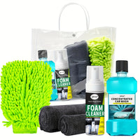 Auto Detailing Set with Microfiber Towels, Wash Gloves & Cleaner Spray by Snagg A Detailing Kit