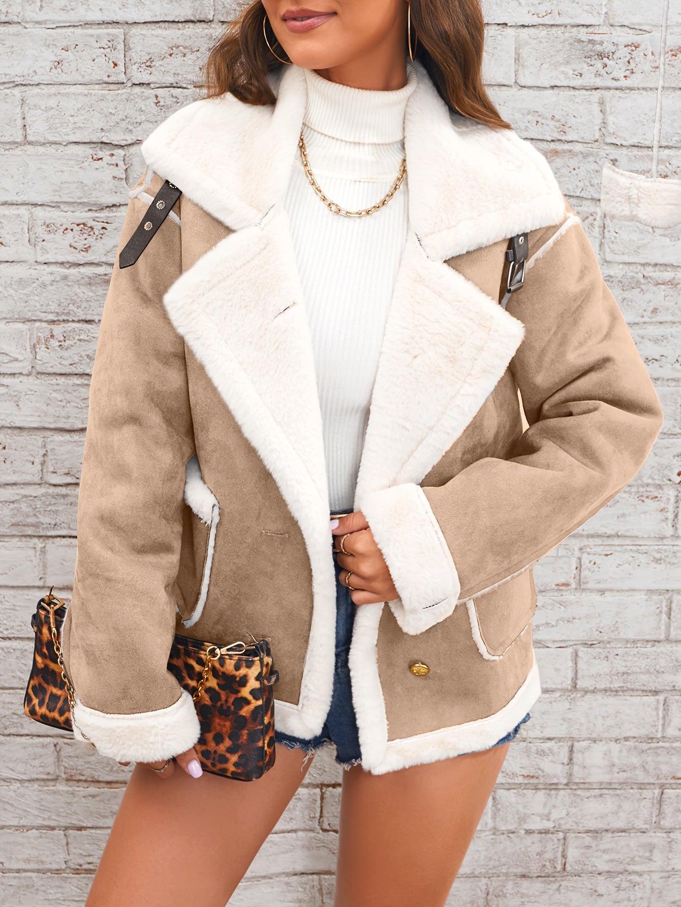 Women’s Lapel Plush Jacket by Snagg A Jacket