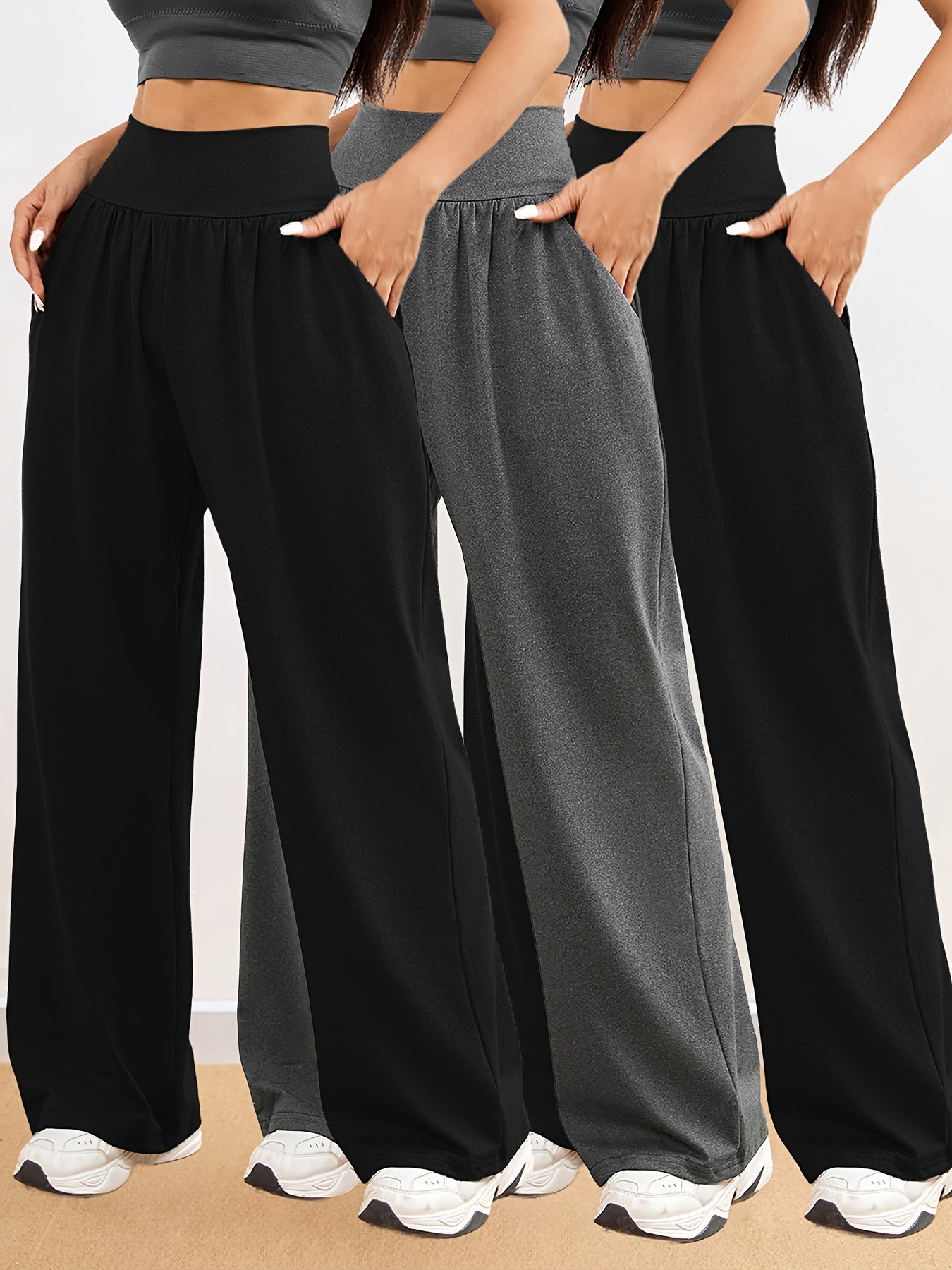 Women’s 3-Piece Wide-Leg Yoga Pants by Snagg A Pant