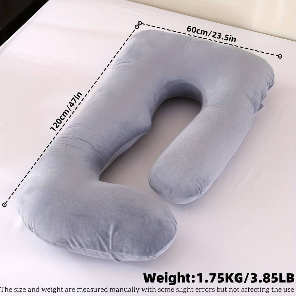 Crystal Velvet J-Shaped Pregnancy Pillow – Full Body Support by Snagg A Pillow