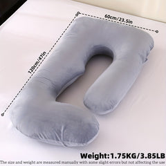 Crystal Velvet J-Shaped Pregnancy Pillow – Full Body Support by Snagg A Pillow