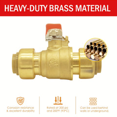 1/2" Push Fit Full Port Ball Valve by Snagg A Valve