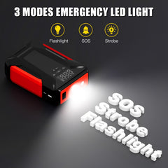 7000A Peak Portable Car Jump Starter with Tire Inflator