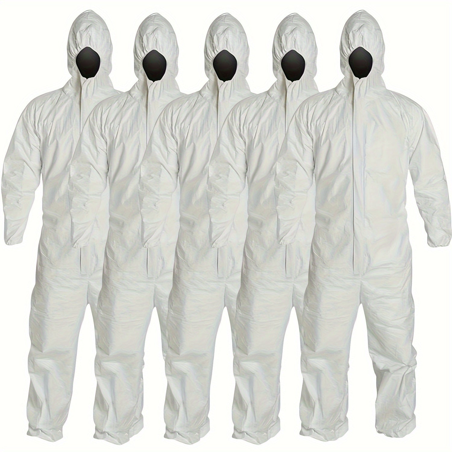 5 Pack Disposable Coveralls with Hood by Snagg A Coverall