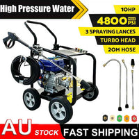Industrial 4800 PSI Petrol Pressure Washer – 10HP Engine with 20m Hose