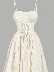 Elegant Dress with Lace-Up Waist by Snagg A Dress
