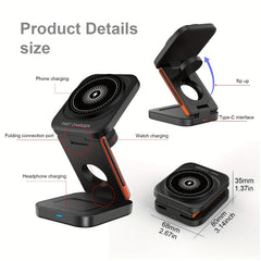 3 in 1 Magnetic Wireless Charging Stand