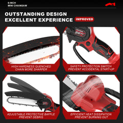 6 Inch Mini Electric Chainsaw – Compact Power for Everyday Cutting