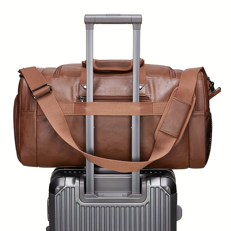 Vintage Brown Duffel Bag by Snagg It Bags