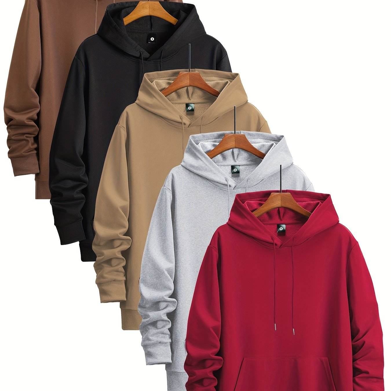 5pcs Men’s Heavyweight Hooded Sweatshirts - SnaggIt