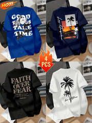 4pcs Men’s Outdoor Sports T-Shirts - SnaggIt