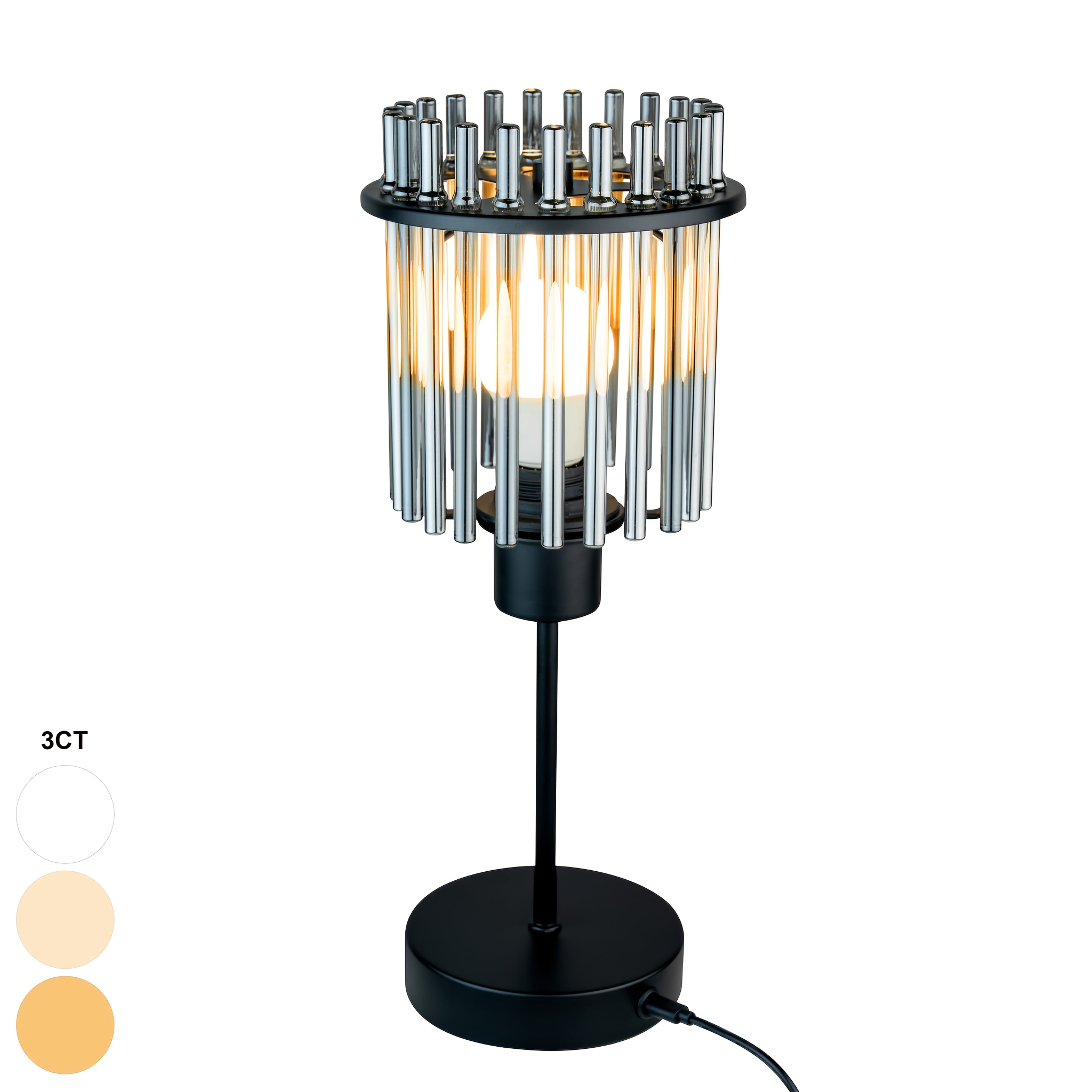 Modern Gray Glass Table Lamp by Snagg A Table Lamp