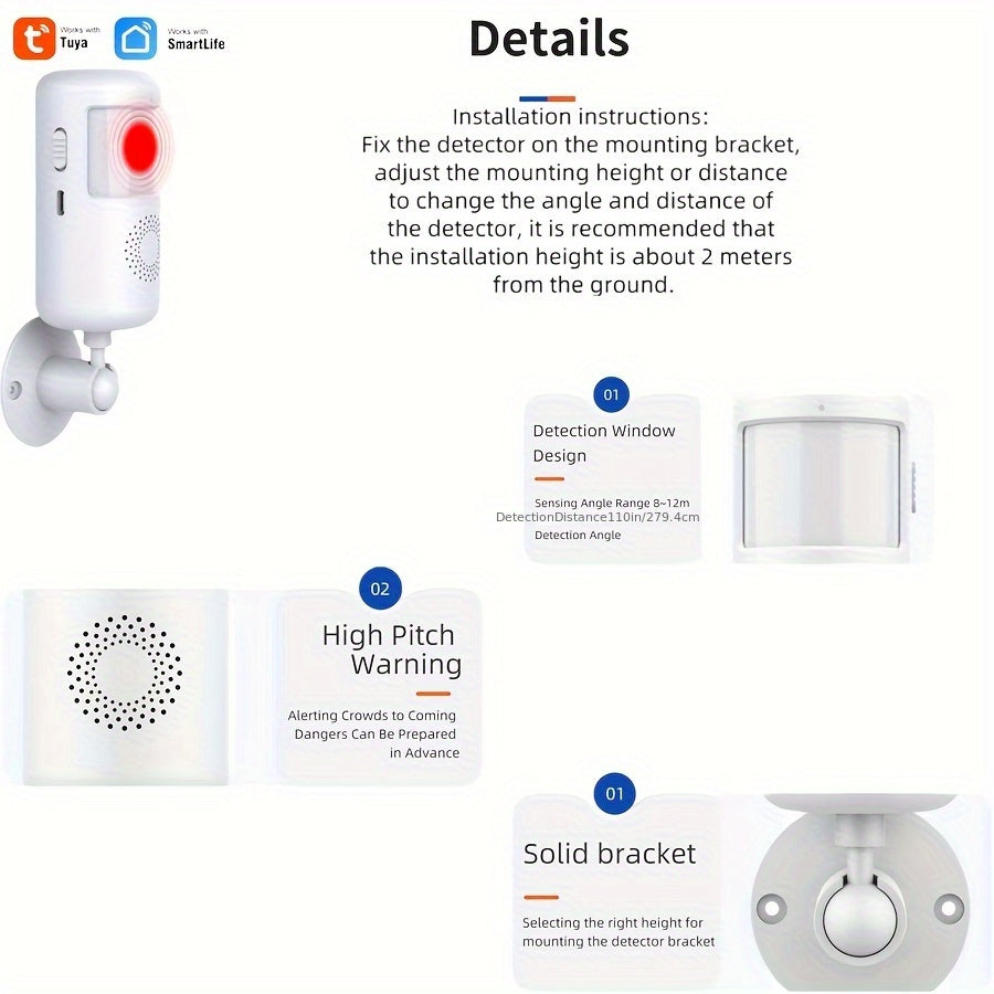 3 Pack WiFi Motion Sensor Alarms by Snagg A Sensor Alarm