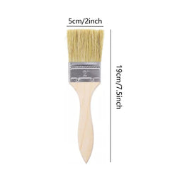 80 Pc Multipurpose Wooden Handle Brush Set - Disposable & Durable