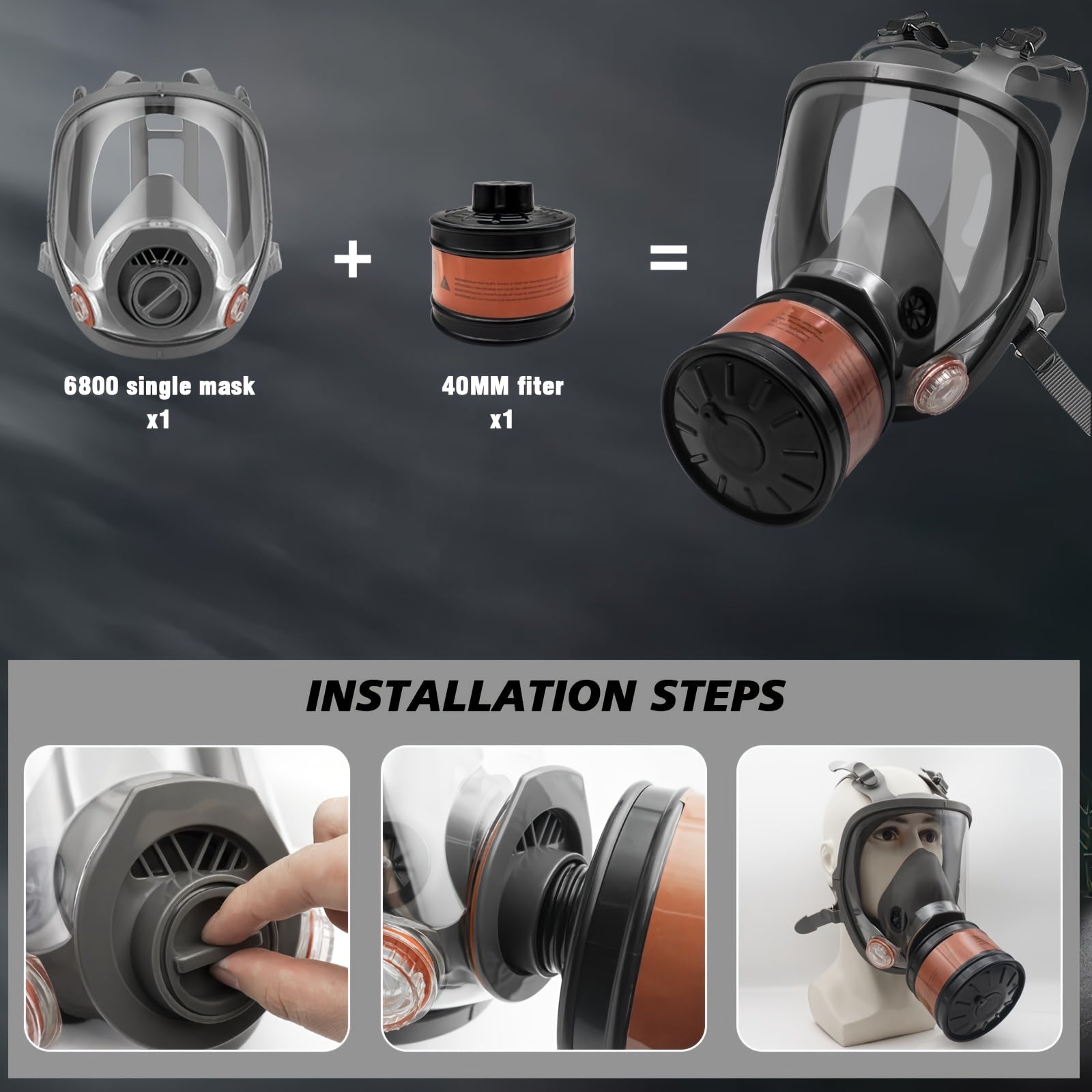 Versatile Full Face Mask with Dual Interfaces by Snagg A Face Mask