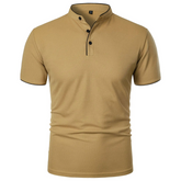 Men's Summer Basic Polo | Trendy Breathable Loose-Fit Splice Top