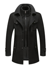 Men’s Elegant Double Collar Wool-Blend Trench Coat by Snagg A Coat